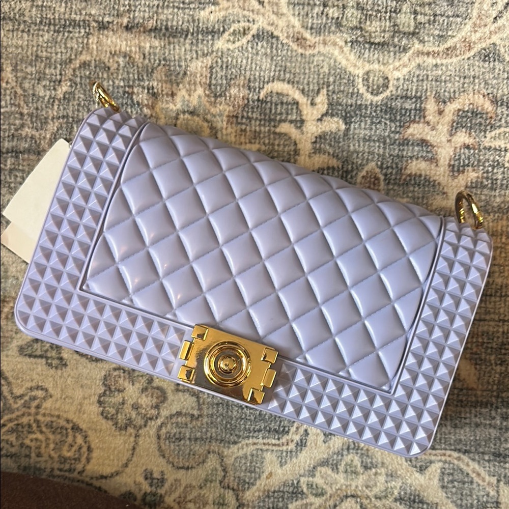 Hope's Quilted Lavender Crossbody Bag